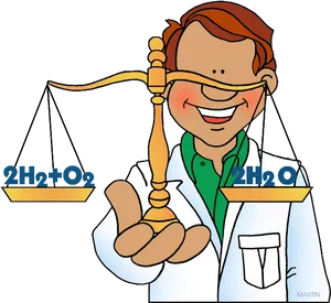 Chemical Equation Balance Illustration PNG