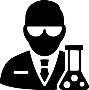 Chemist Iconwith Flask PNG image