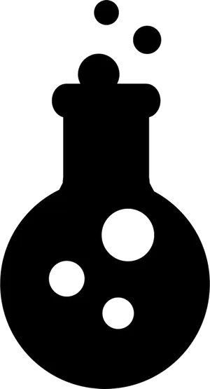 Chemistry_ Flask_ Silhouette PNG image