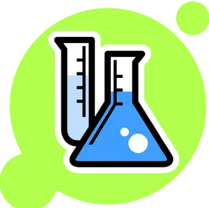 Chemistry Flaskand Beaker Icon PNG image