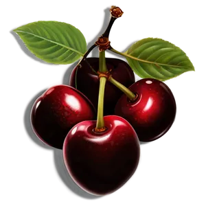 Cherries Silhouette PNG 06212024