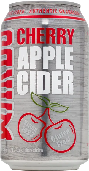 Cherry Apple Cider Can Design PNG image