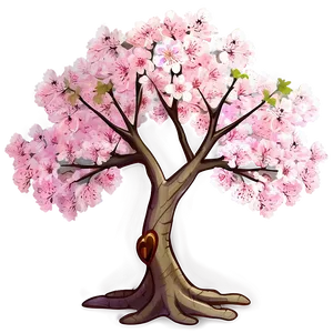 Cherry Blossom Anime Tree PNG 05242024
