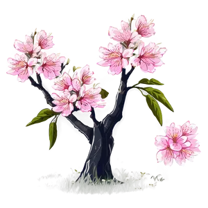 Cherry Blossom Anime Tree PNG 71