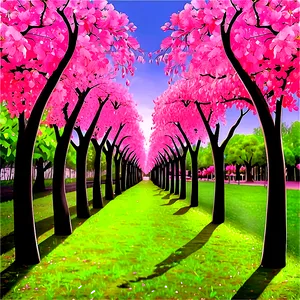 Cherry Blossom Avenue Png 45 PNG image