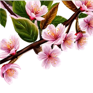Cherry Blossom Border PNG 80 PNG