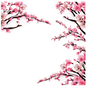 Cherry Blossom Border PNG Ctq