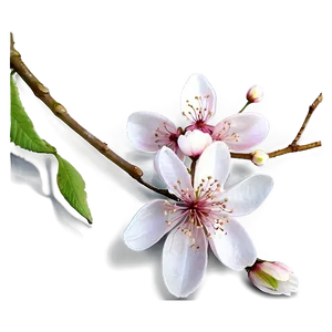 "cherry Blossom Charm: Delicate Flower PNG" B