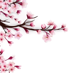 Cherry Blossom Frame Border PNG 27