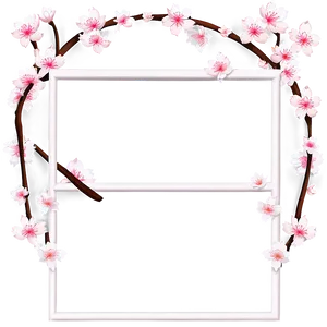 Cherry Blossom Frame PNG 06292024