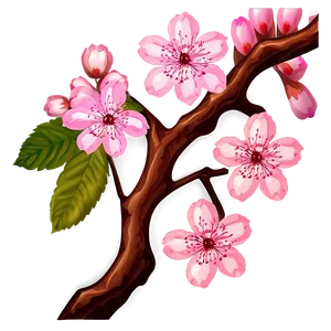 Cherry Blossom Illustration PNG Tcs36 PNG
