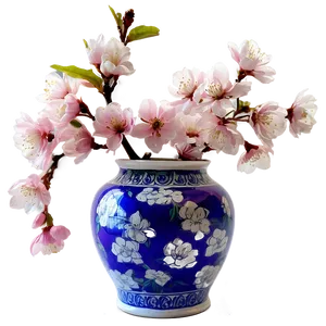Cherry Blossom In Vase PNG 57