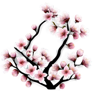 Cherry Blossom Landscape Png 06292024 PNG image