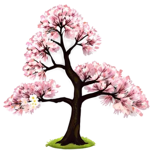 Cherry Blossom On Mountain Top PNG 51