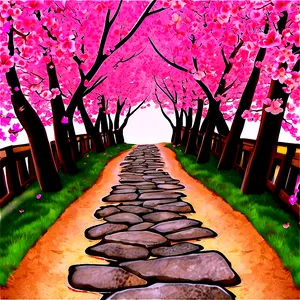 Cherry Blossom Path Png 05242024 PNG image