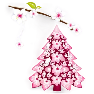 Cherry Blossom Pink Christmas Tree PNG Dhx44 PNG