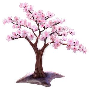 Cherry Blossom Pink Christmas Tree PNG Scm PNG