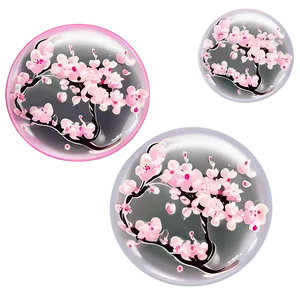 Cherry Blossom Soap Bubbles PNG 12 PNG
