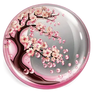 Cherry Blossom Soap Bubbles PNG 93