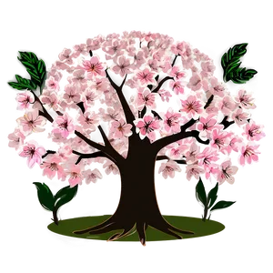 Cherry Blossom Tree Illustration Png 05032024 PNG image