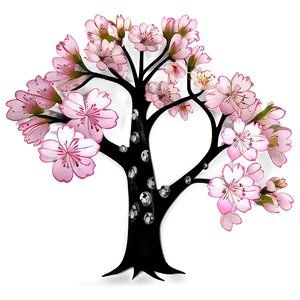 Cherry Blossom Tree Outline Png Crw PNG image