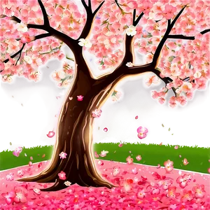 Cherry Blossom Tree Scene PNG Ttj PNG