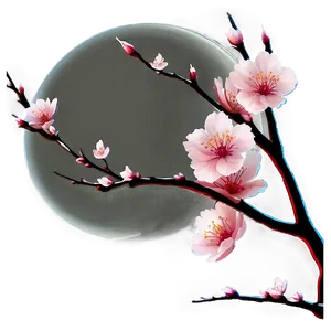 Cherry Blossom Under Moonlight Png 40 PNG image