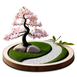 Cherry Blossom Zen Garden Png 05032024 PNG image