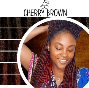 Cherry Brown Dreadlocks Style PNG image