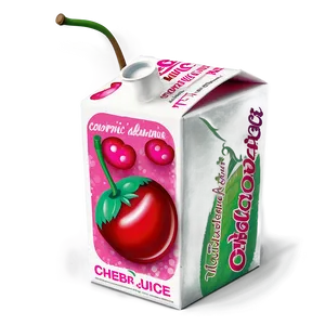 Cherry Juice Box PNG Vsk31