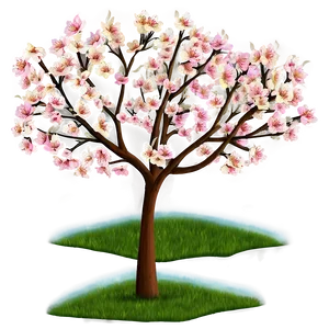 Cherry Tree In Field PNG 39