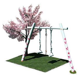 Cherry Tree With Swing PNG 06212024