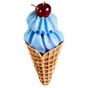 Cherry Waffle Cone Png 06282024 PNG image