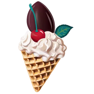 Cherry Waffle Cone Png 9 PNG image