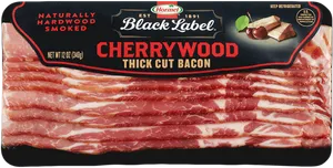 Cherrywood Thick Cut Bacon Package PNG image