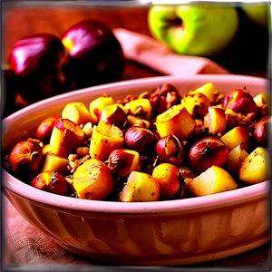 Chestnut And Apple Stuffing PNG 25