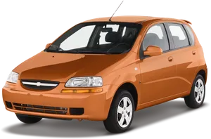 Chevrolet Compact Hatchback Orange PNG image