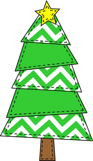 Chevron Pattern Christmas Tree PNG image