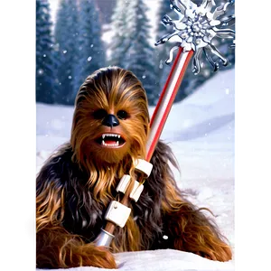 Chewbacca In Snow Scene Png Xqb44 PNG image