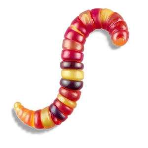 Chewy Gummy Worm Confectionery Png 06132024 PNG image