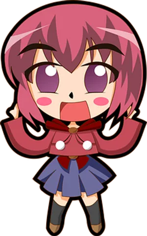 Chibi Anime Character Shocked Expression