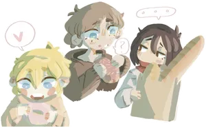 Chibi_ Attack_on_ Titan_ Characters PNG image