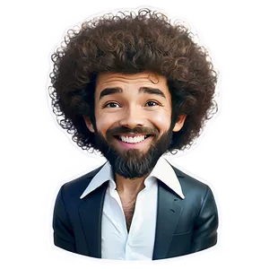 Chibi Bob Ross Hair PNG 06282024