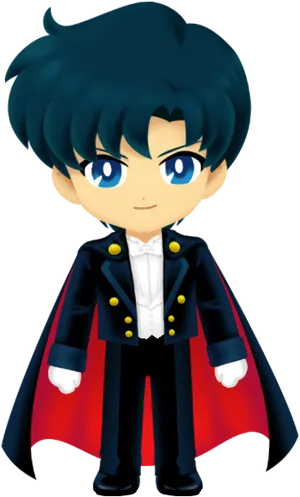 Chibi Characterin Tuxedo Cape PNG image