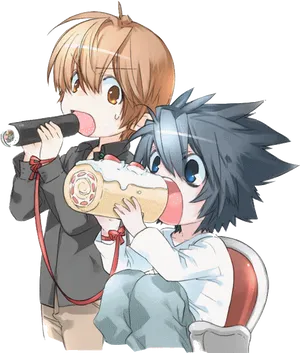 Chibi Death Note Karaoke PNG image