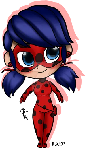 Chibi Ladybug Fanart PNG image