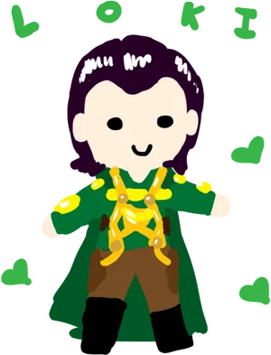 Chibi Loki Artwork PNG image