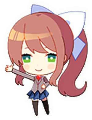 Chibi Monika D D L C Art