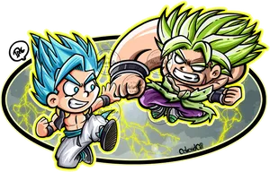 Chibi_ Saiyans_ Showdown PNG