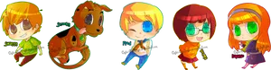 Chibi_ Scooby_ Doo_ Team PNG image